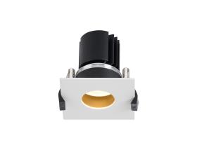 DM202211  Blate 9 Tridonic Powered 9W 2700K 770lm 36° CRI>90 LED Engine White Fixed Recessed Square Plate with Round Pinhole Spotlight, IP20